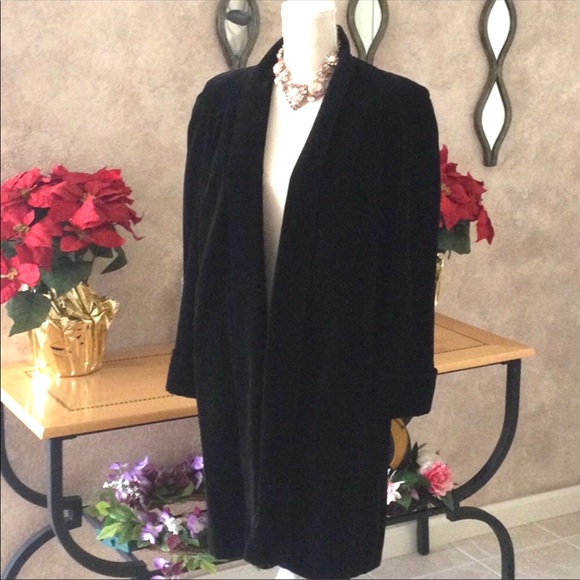 Julia Klein Jackets & Blazers - VINTAGE VELVET BLACK COAT